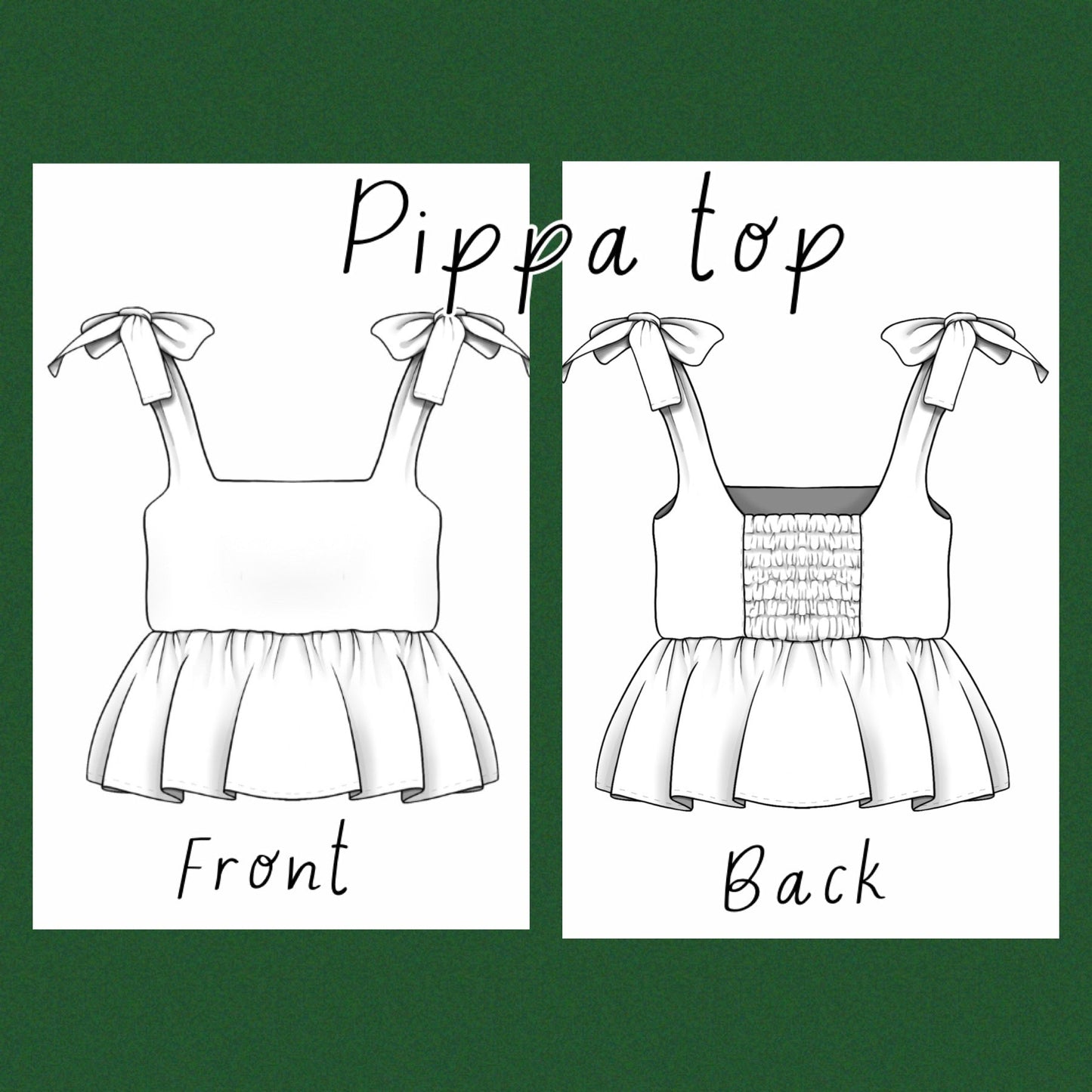 Pippa top with ties
