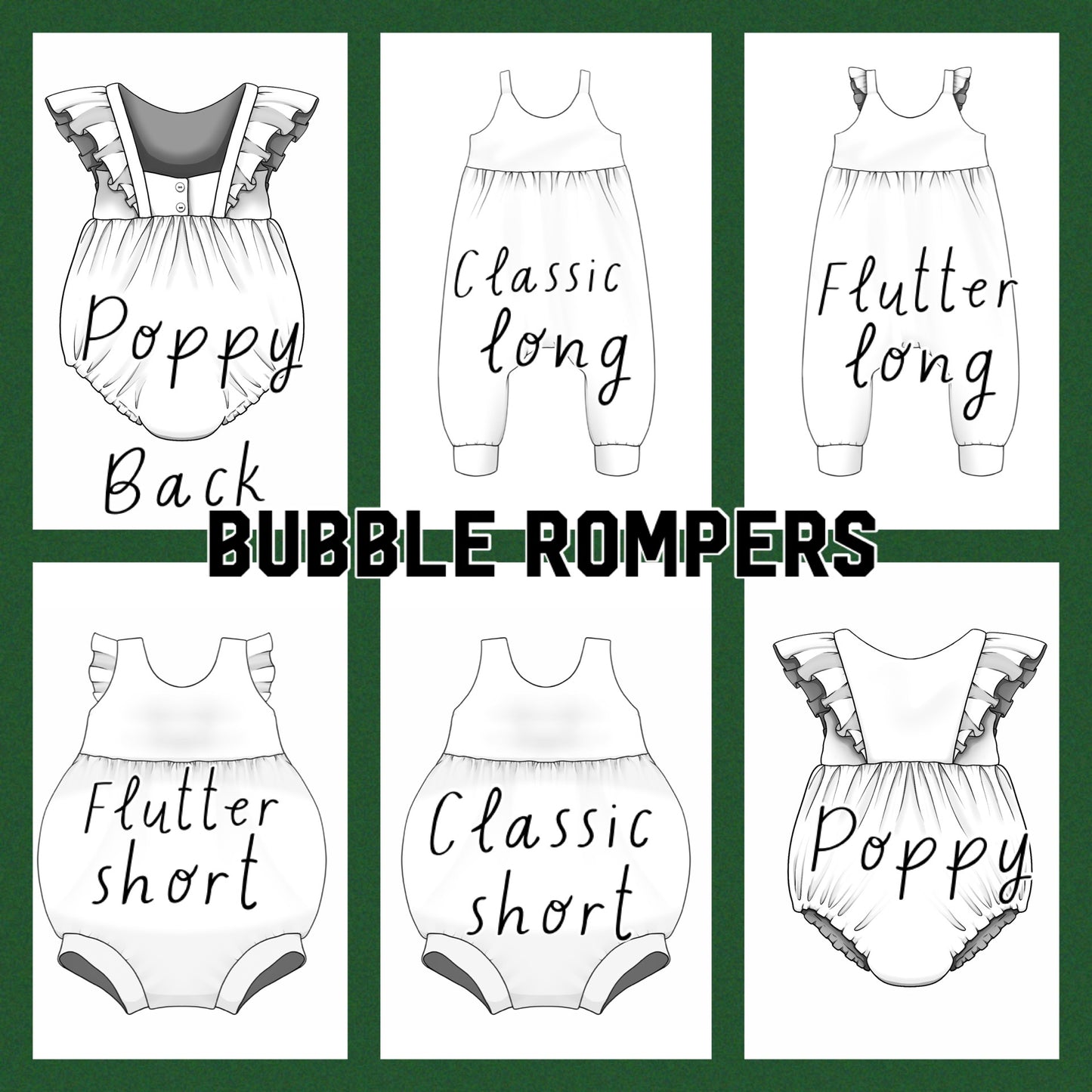 Gathered bubble romper-silent night