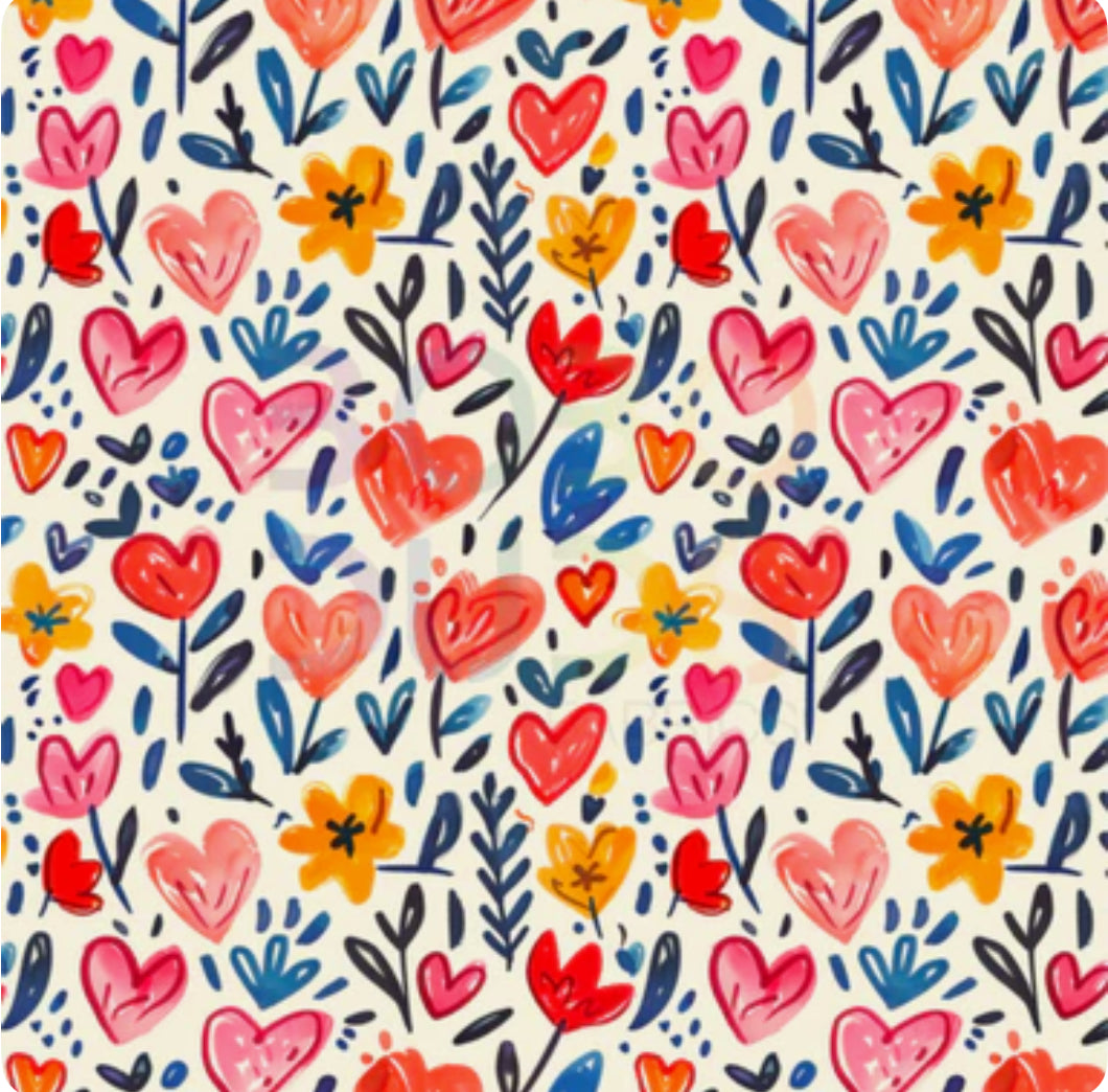 T-shirt-flower hearts