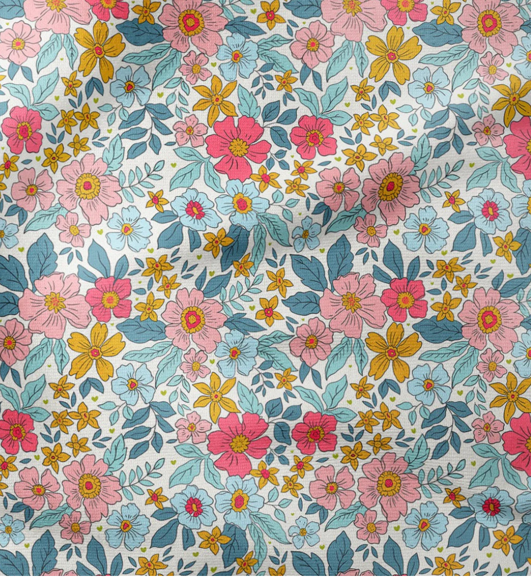 Bloomers romper-flowers pastel