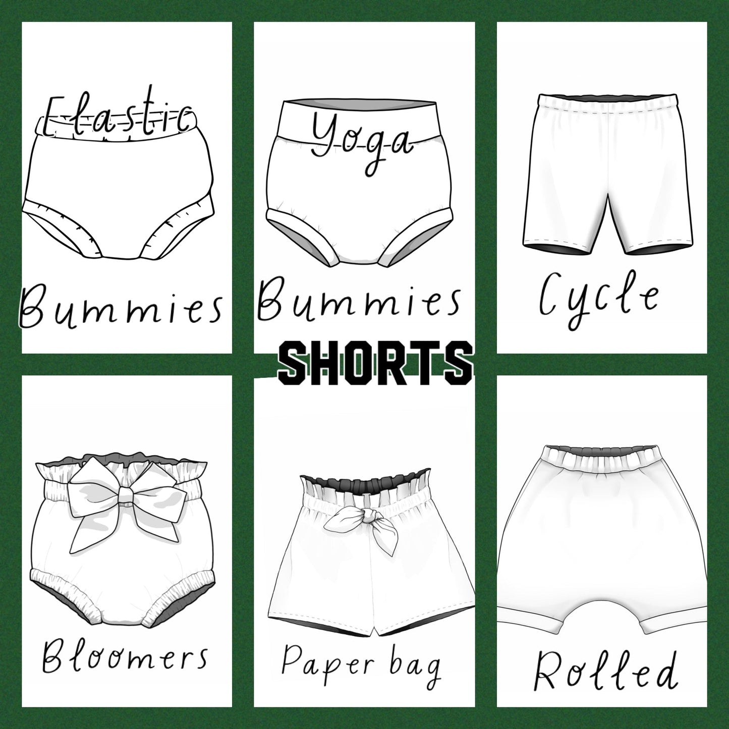 Shorts-flower hearts