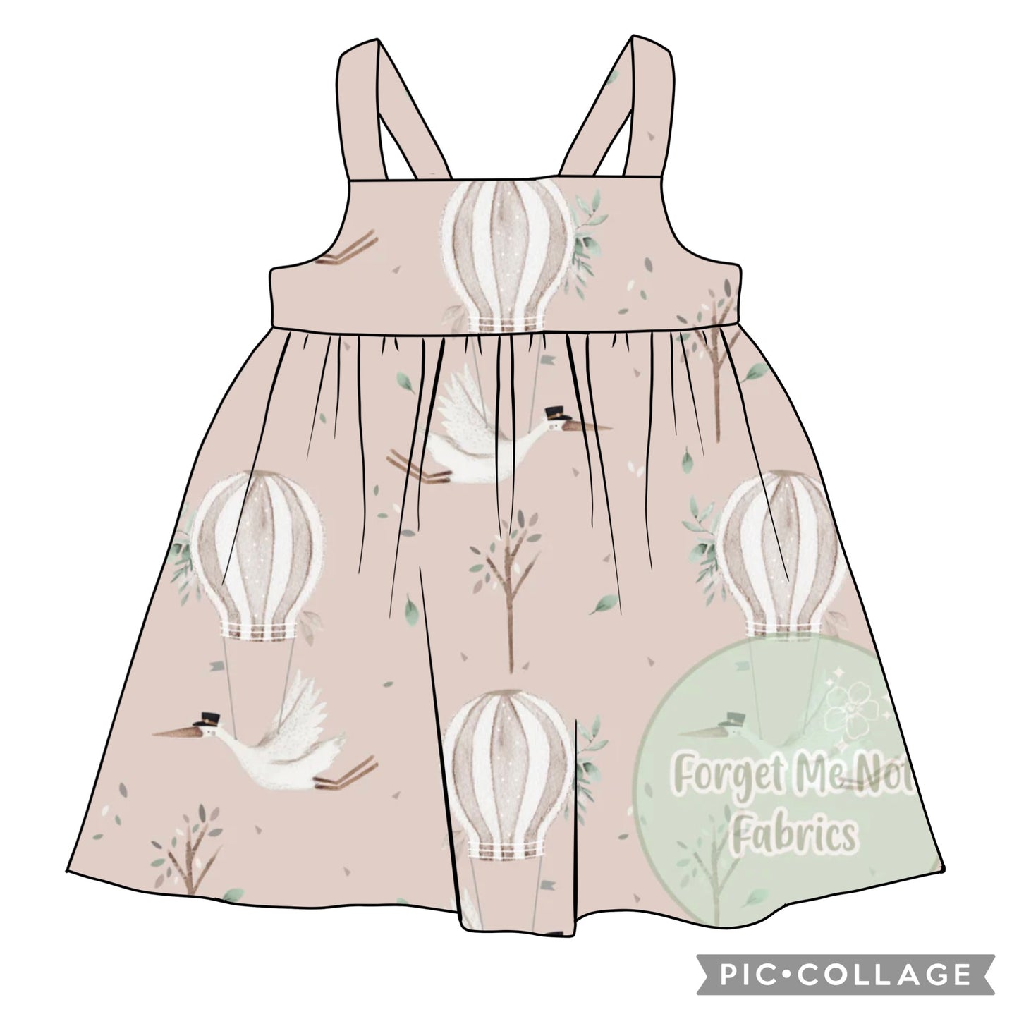 GATHERED PINAFORE DRESS