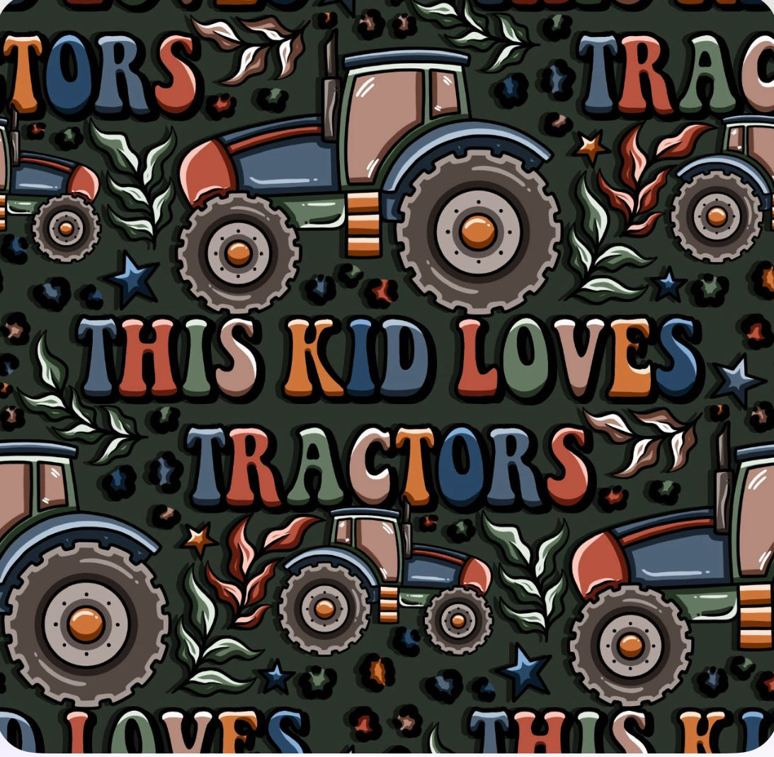 This kid loves tractors