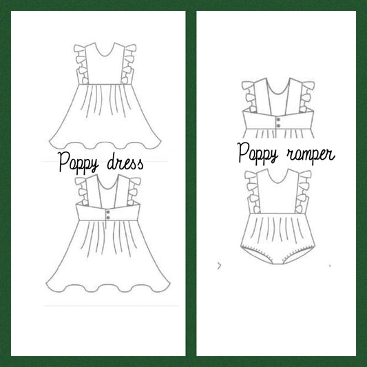 Poppy dress/Poppy romper-koala