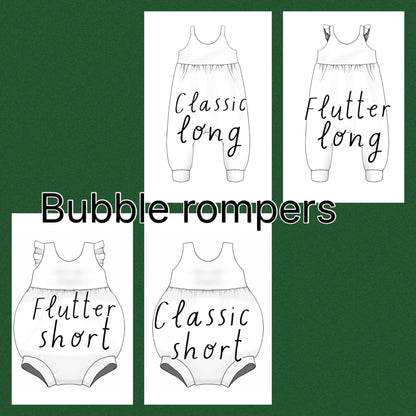 Gathered bubble romper-lilac gingham
