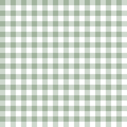 Leggings-sage gingham