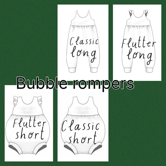 Gathered bubble romper-bear nap