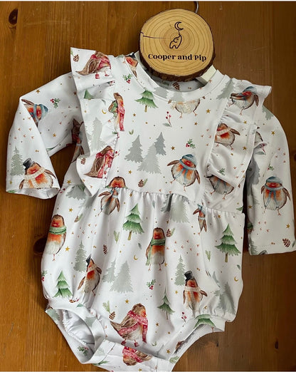 Mariposa romper-icy floral