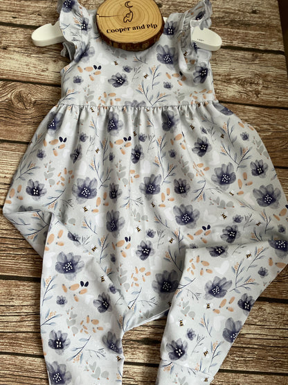Gathered bubble romper-farm lifeb