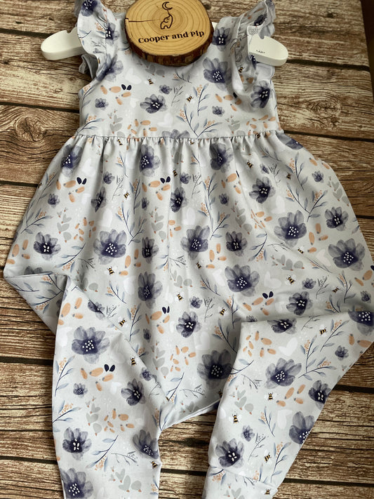 Gathered bubble romper-farm lifeb