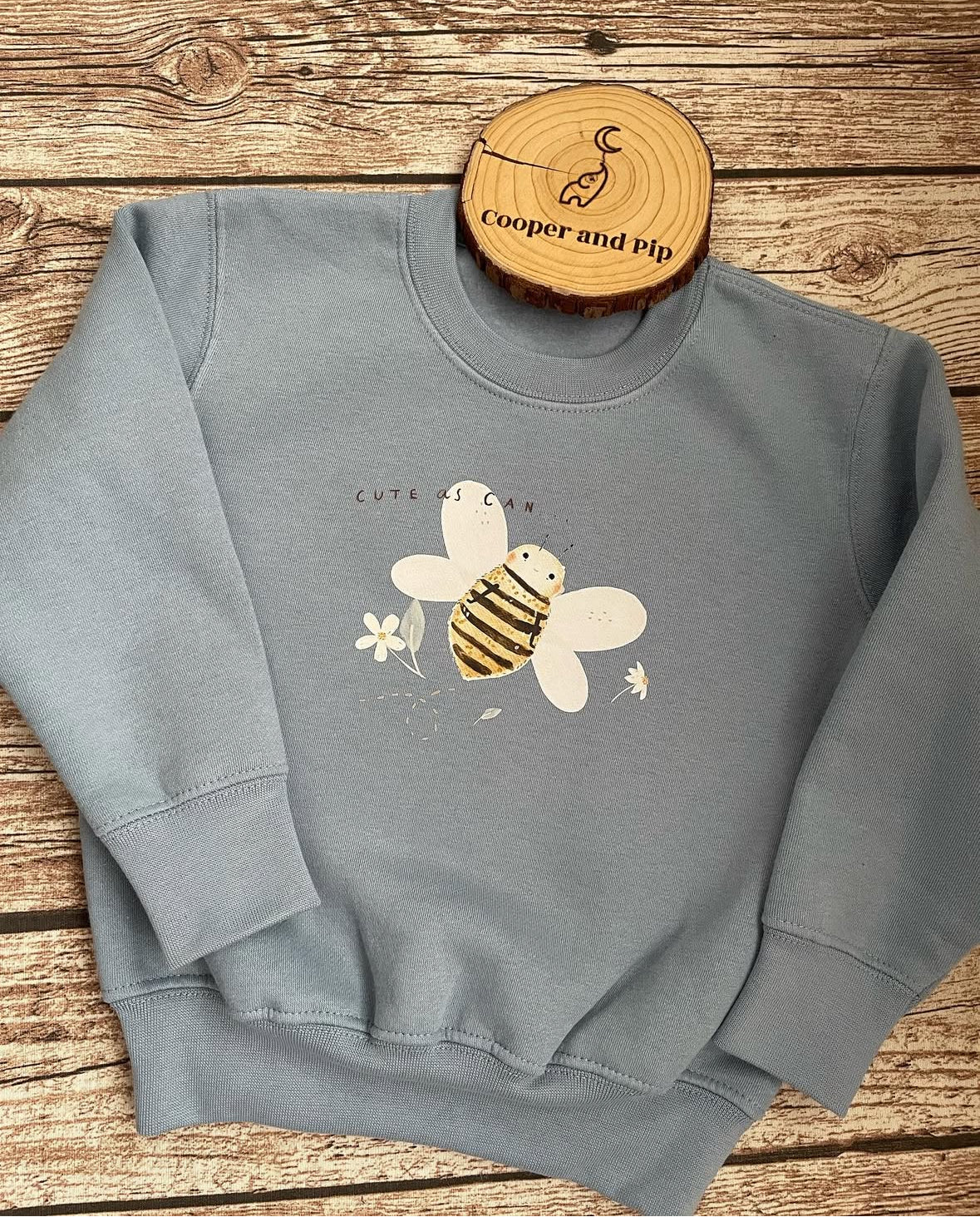 Plain sweater with transfer