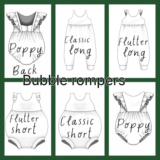 Gathered bubble romper-sunny meadows