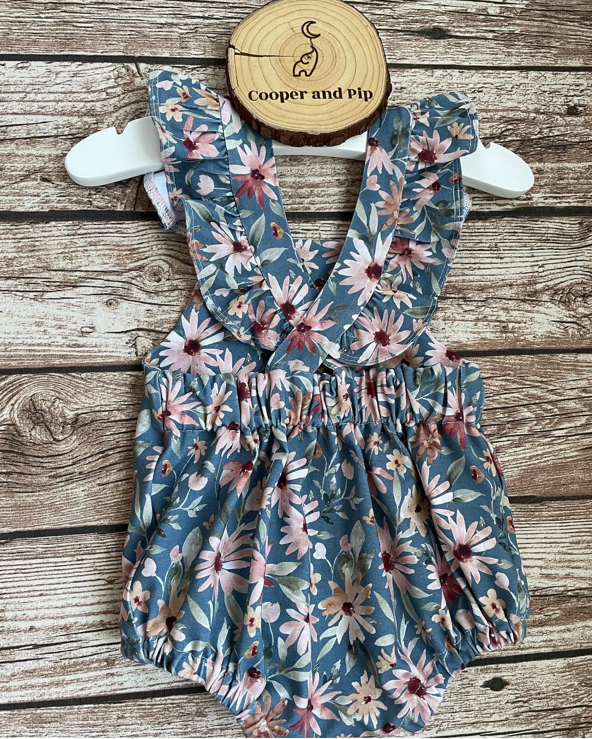 Bloomers romper-night before Christmas