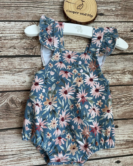 Bloomers romper-silent night