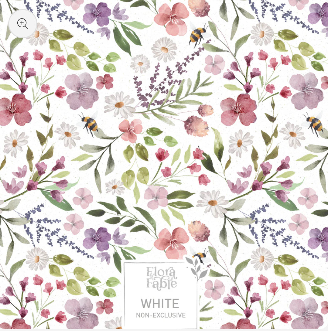 sleep suits-wildflowers white