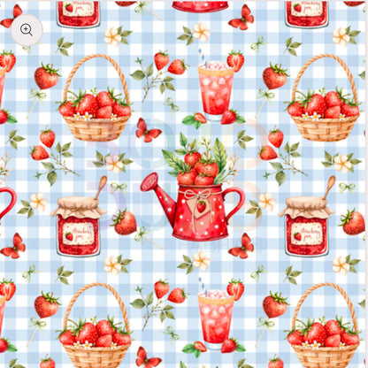 Cross back ruffles dungaree Printed corduroy