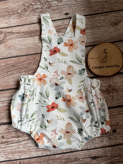 Bloomers romper-simple hearts