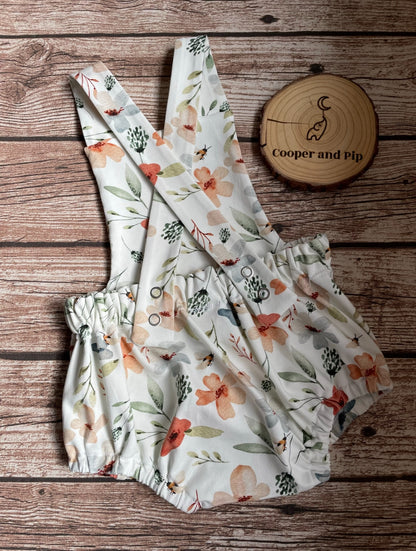 Bloomers romper-simple hearts