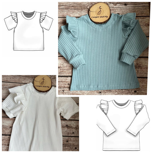 FLUTTER RIB KNIT TOP