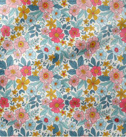 Bloomers romper-flowers pastel