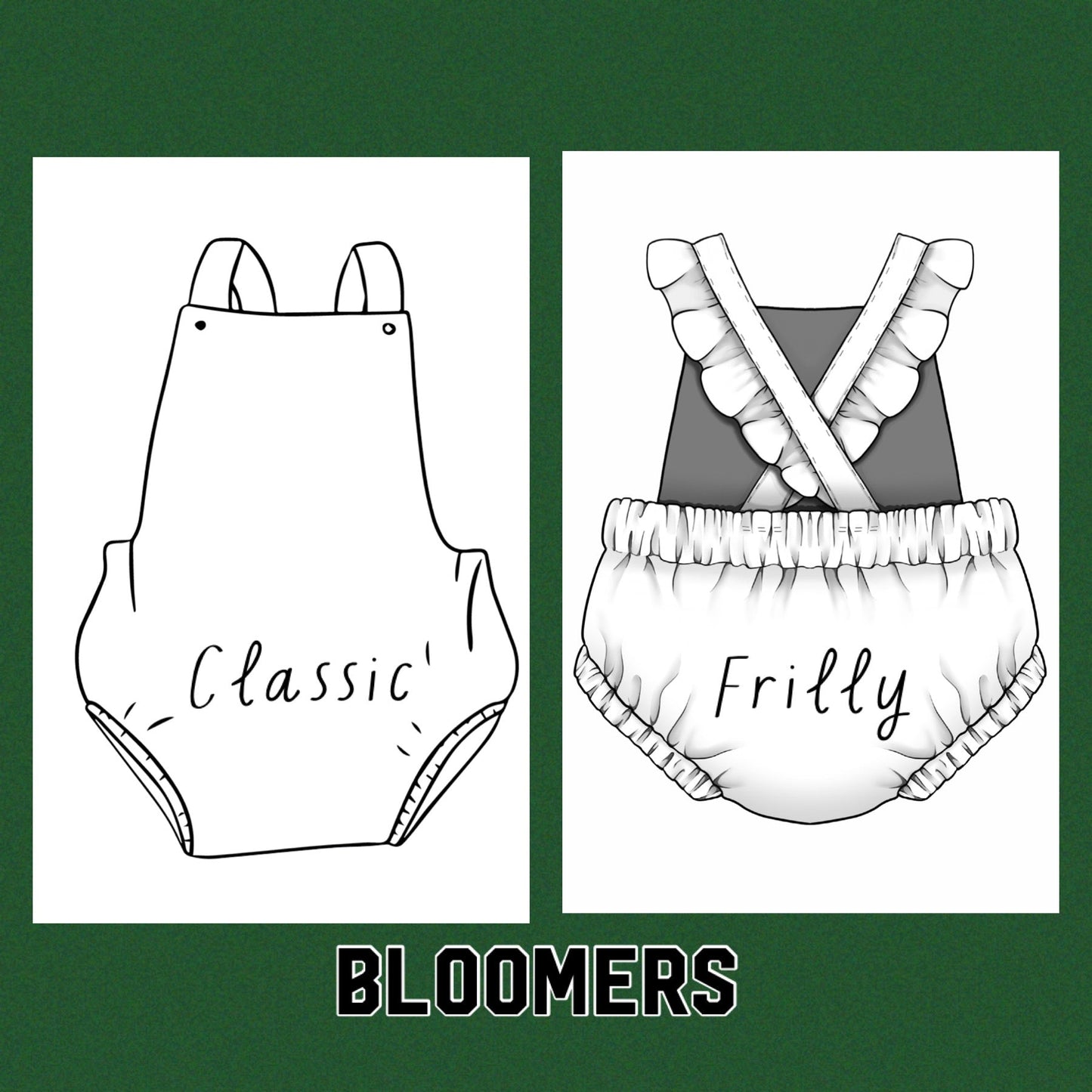 Bloomers romper-night before Christmas