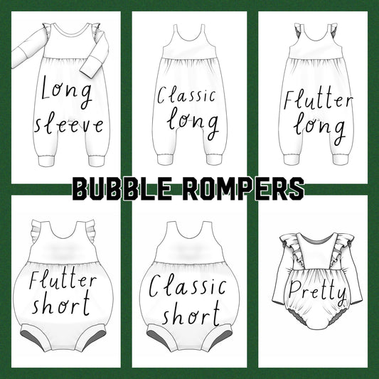 Gathered bubble romper-emerald