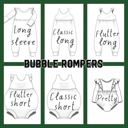 Gathered bubble rompers-safari