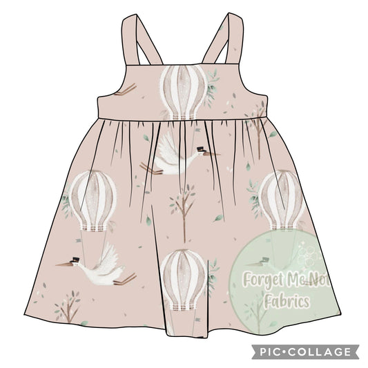 GATHERED PINAFORE DRESS